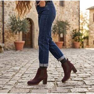 Sanctuary Ravish Suede Chelsea Lug Sole Ankle Boots Block Heel NWOB